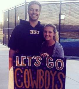 Kacie as a student with her now husband, Andrew Eurek '17
